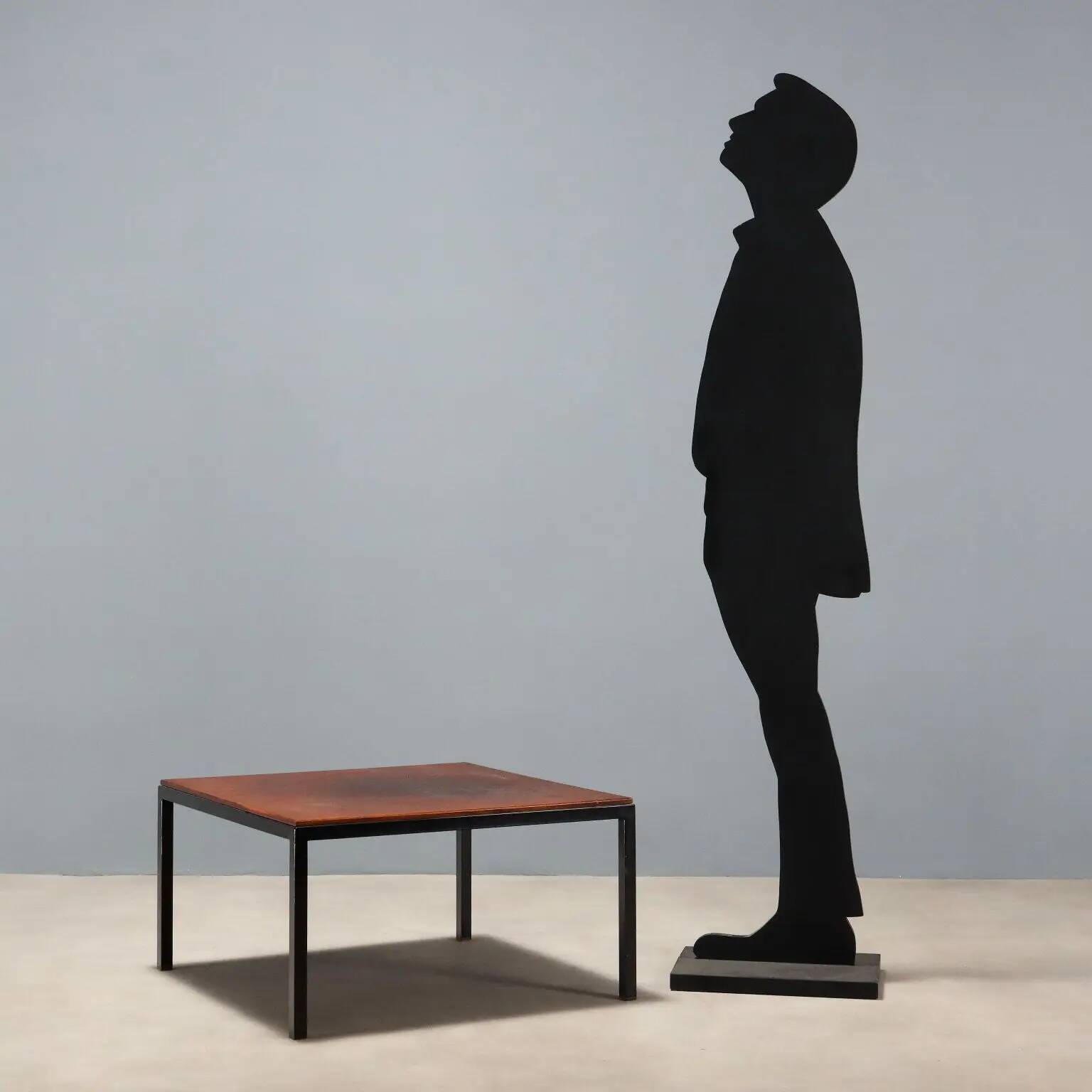 Vintage Arflex coffee table designed by Paolo Tilche in wood, Italy, 1960s.