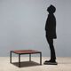 Vintage Arflex coffee table designed by Paolo Tilche in wood, Italy, 1960s.