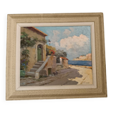 Painting representing the south of France signed Lucien Patronat