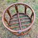 Bamboo and wicker stool: 80's