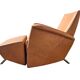 Armchair + matching ottoman – leather – 2000