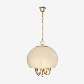 Acrylic shade pendant with 4 lamps, swedish style  1960s-1970s