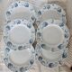 6 flat plates - Antique tableware set 82 pieces Sarreguemines earthenware Art Nouveau style