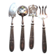 Art Nouveau cute service, 4 filled silver cutlery, chiseled, hallmark