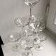 Set of 9 champagne coupettes engraved 40-50 years