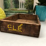 Old wooden box of industrial workshop