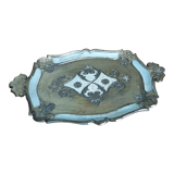 Golden and white Venetian serving tray