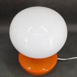 Lampe de table champignon en verre orange Stepan Tabery des années 1970, Tchécoslovaquie