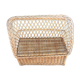 Vintage trunk bench braided rattan