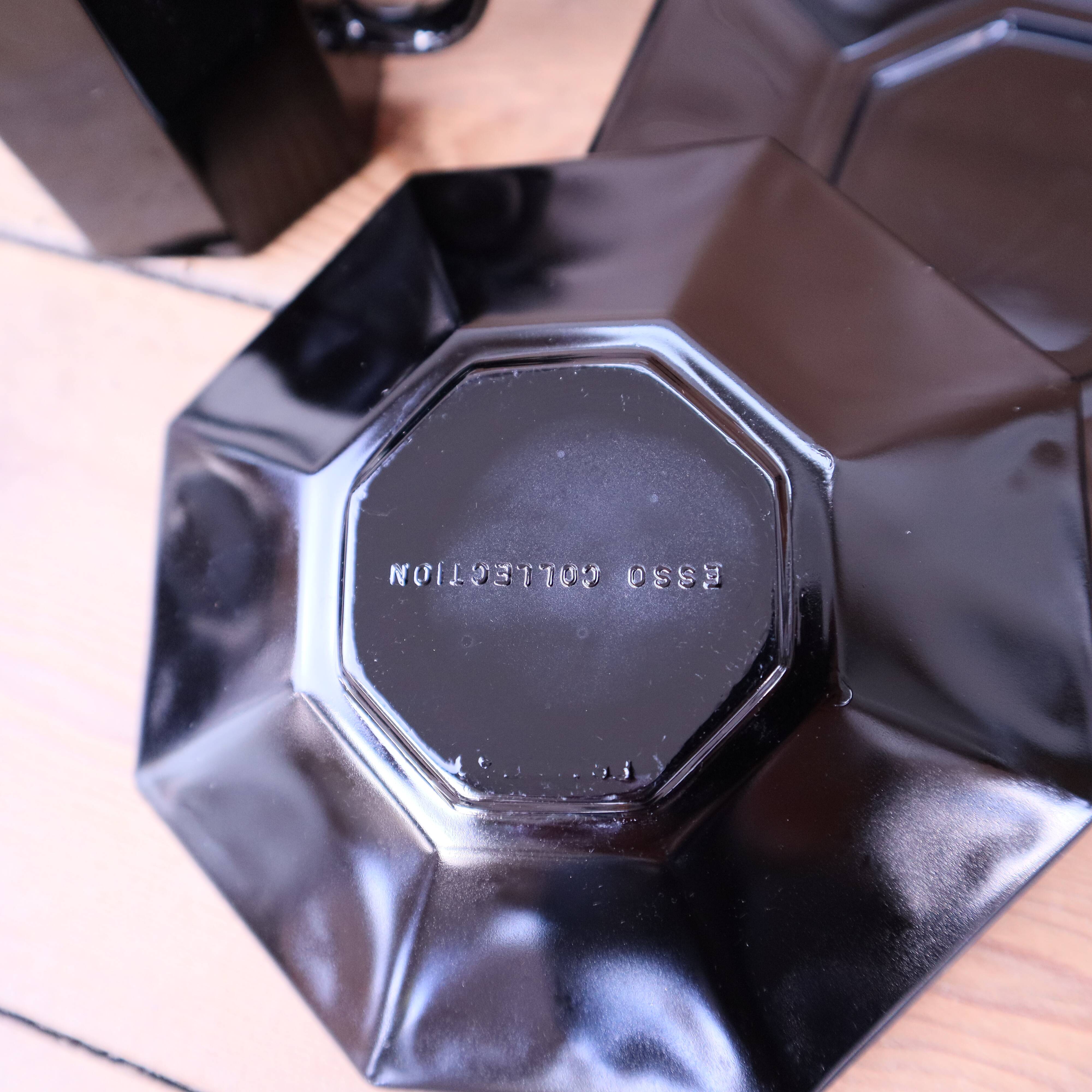 Set of 9 black coffee cups and saucers ARCOROC "Octime"