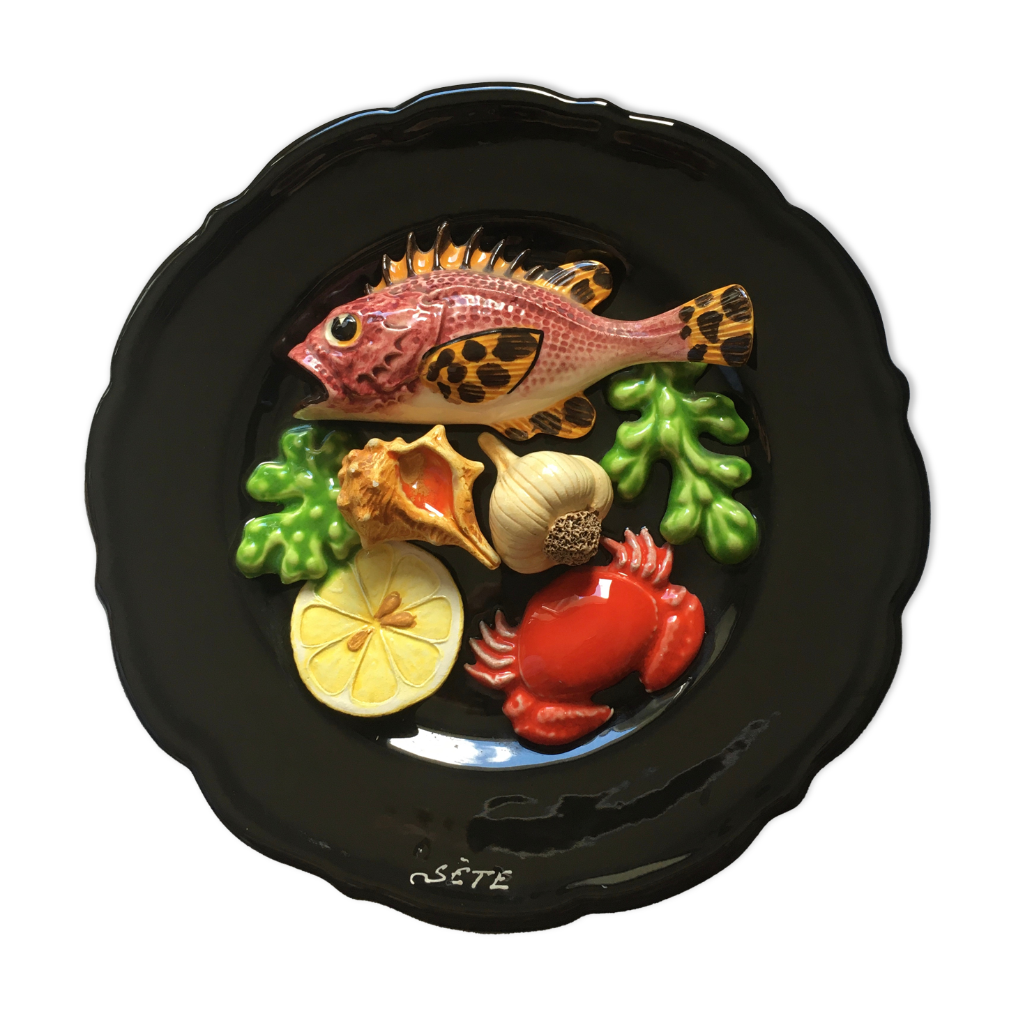 Decoration plate theme fish Sète