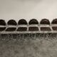 Vintage chrome and leather cantilever dining chairs, 1970s