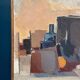 Large original Swedish oil on canvas - 'Blue Bottle and Books' by Gustav Adolf Johansson - 1962 - vintage and framed