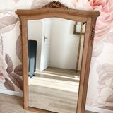 Large antique carved wooden mirror – Louis XV style – 140 x 90 cm