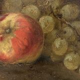 Painting 'Still Life with Fruits' Oil on panel signed, 1900s