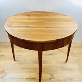 Biedermeier half-moon folding table in blond wood