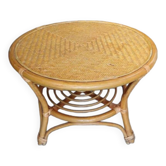 Vintage style bamboo coffee table