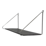 Vintage Wall rack Pilastro by Tjerk Reijenga black perforated 1960