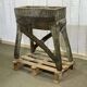1950s faux wood cement planter, old water mill
