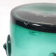 large vase glass vintage style Murano 1970 1980 green transparent relief decoration