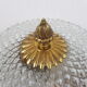 Gilded frame and glass globe ceiling lamp