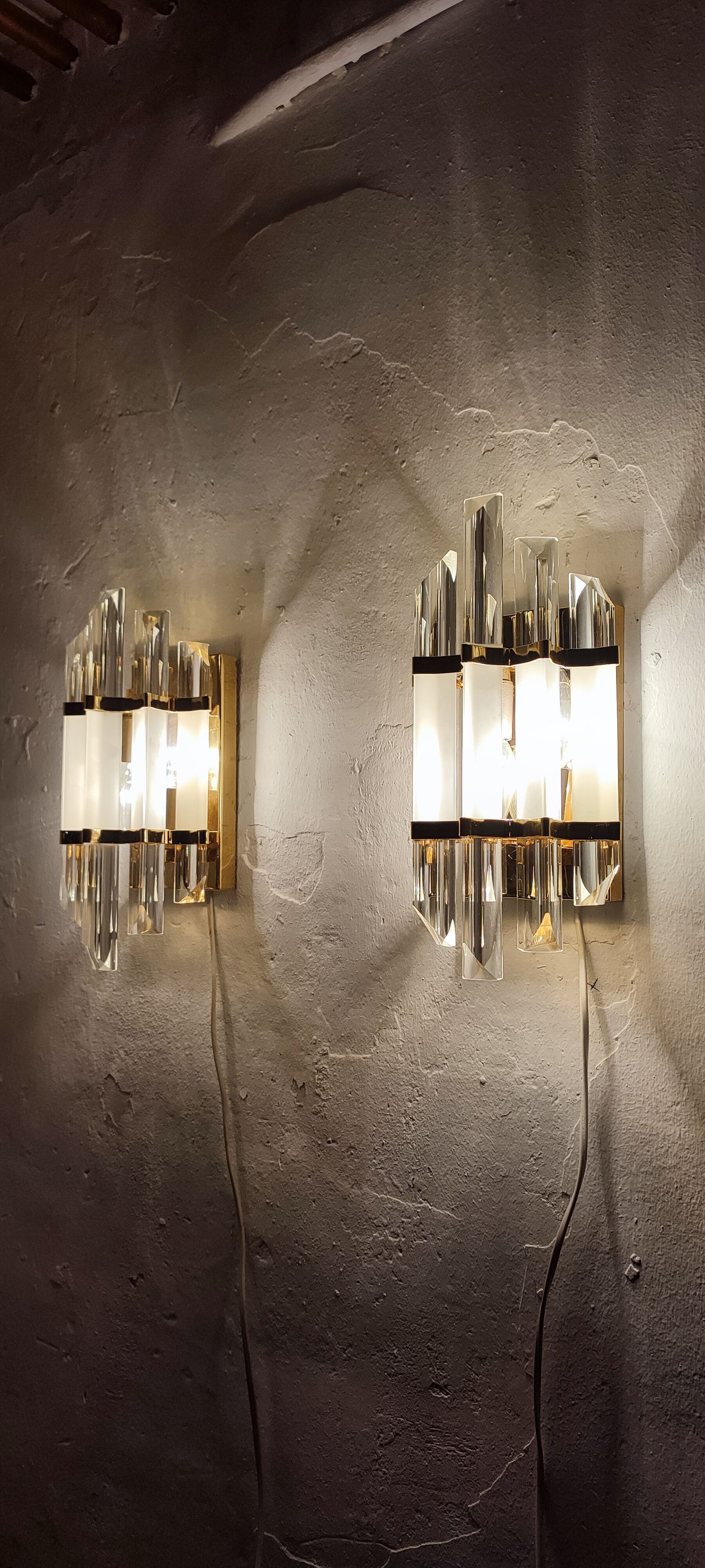 Appliques "Venini" of Murano glass. Italy 1980s.