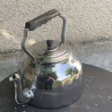 Large kettle, in chrome copper, menesa, vintage and collector's black bakelite handle