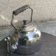 Large kettle, in chrome copper, menesa, vintage and collector's black bakelite handle