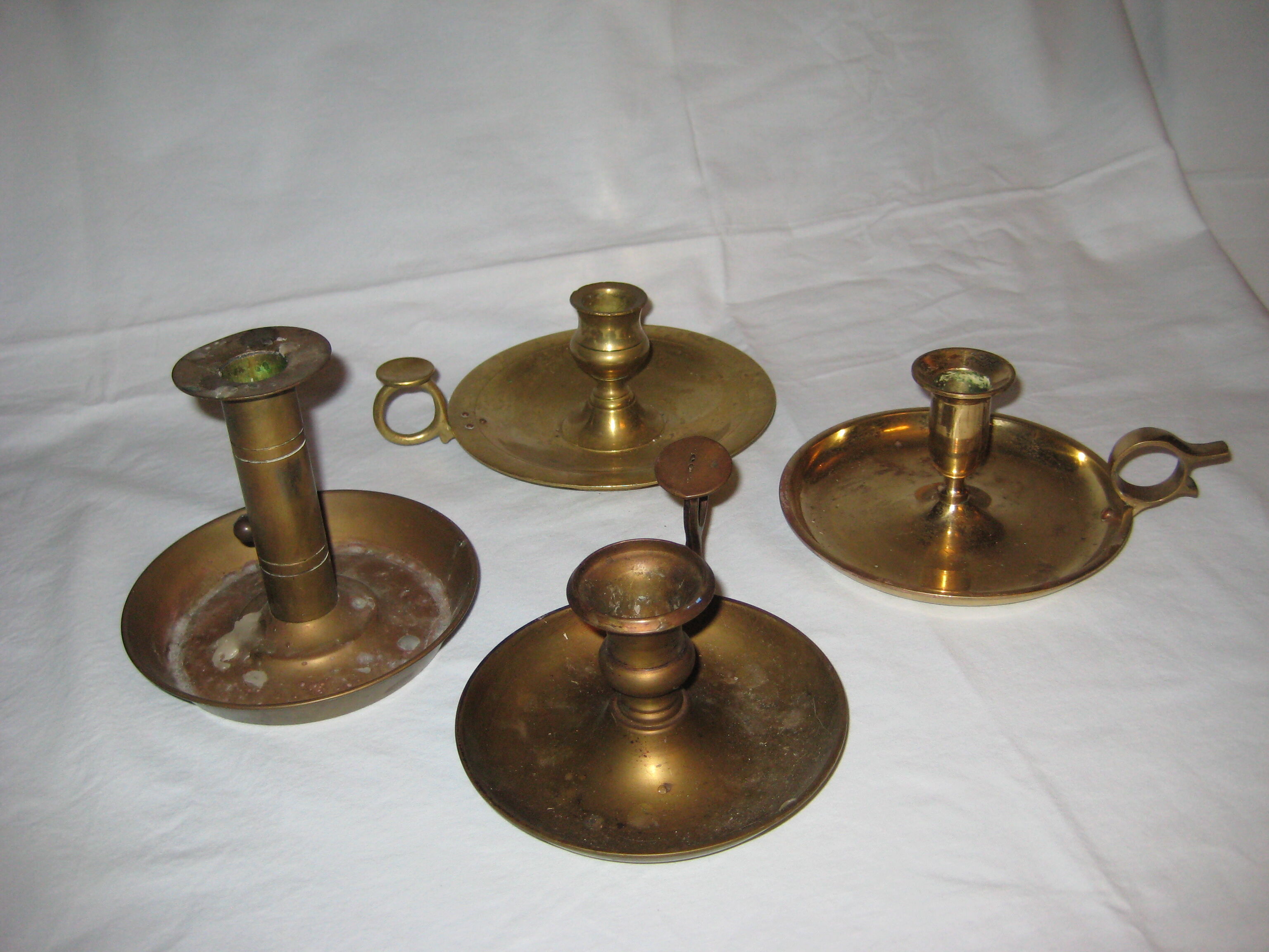 Lot of old candlesticks