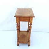 Console or side table in light oak stained massir wood