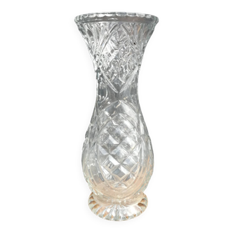 Vase en verre décor "ananas"