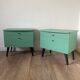 Pair of revamped 60s bedside tables