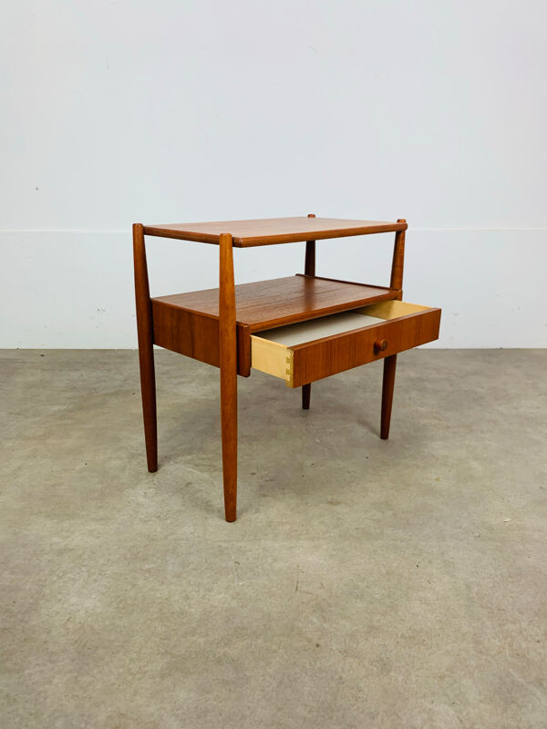 Table de chevet scandinave en teck, années 60