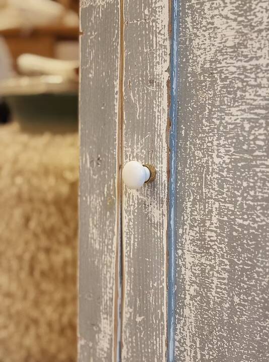 Blue-grey patinated sideboard / jam cupboard