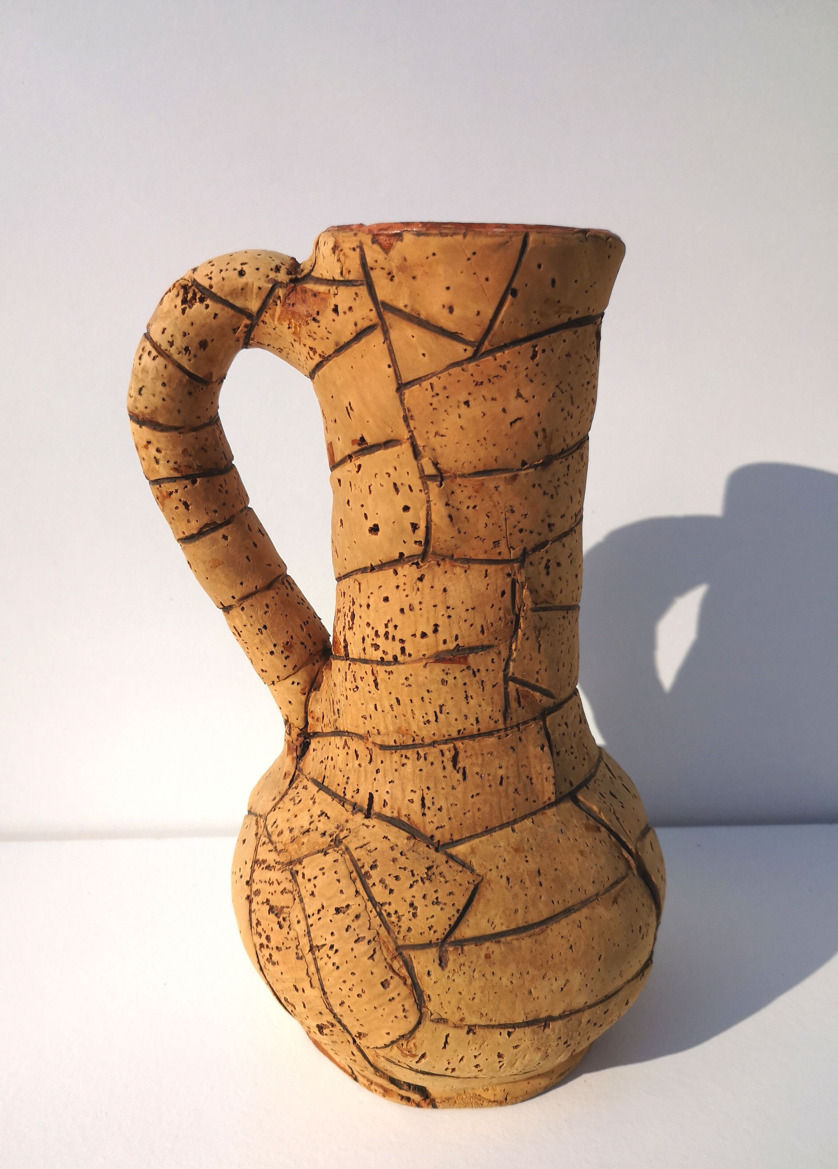 Vase / Carafe / pitcher vintage terracotta and cork