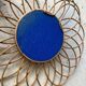 Vintage rattan flower mirror