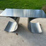 Table basse inox années 70