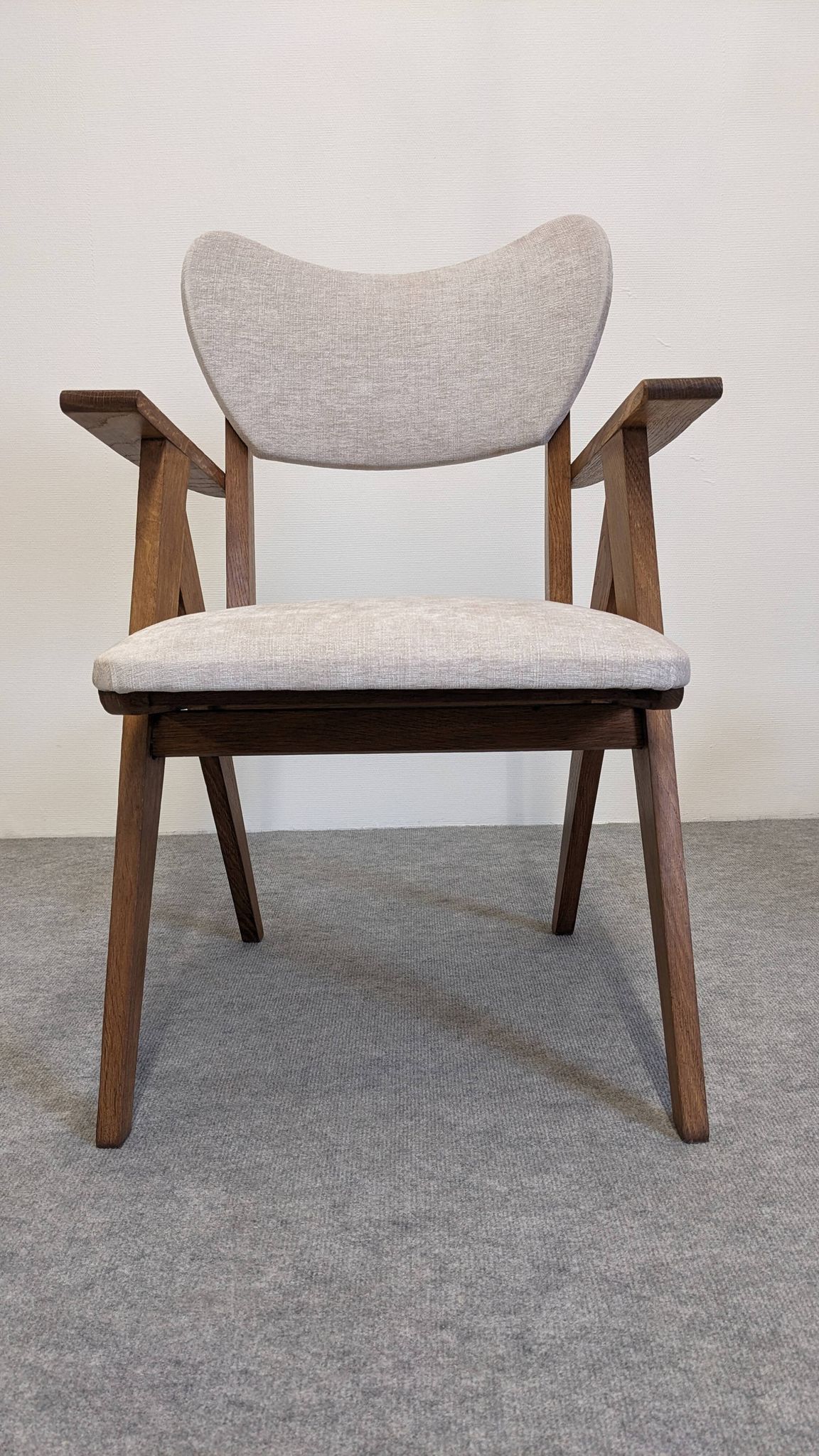 Pair of modernist Scandinavian bridge armchairs in teak, Denmark 1950.