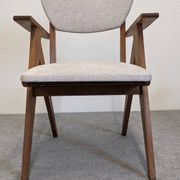 Pair of modernist Scandinavian bridge armchairs in teak, Denmark 1950.