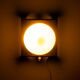 Wall lamp or table lamp in steel and opaline, France, 80s