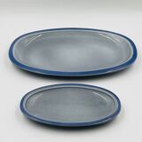 Set of two Boch blue dishes