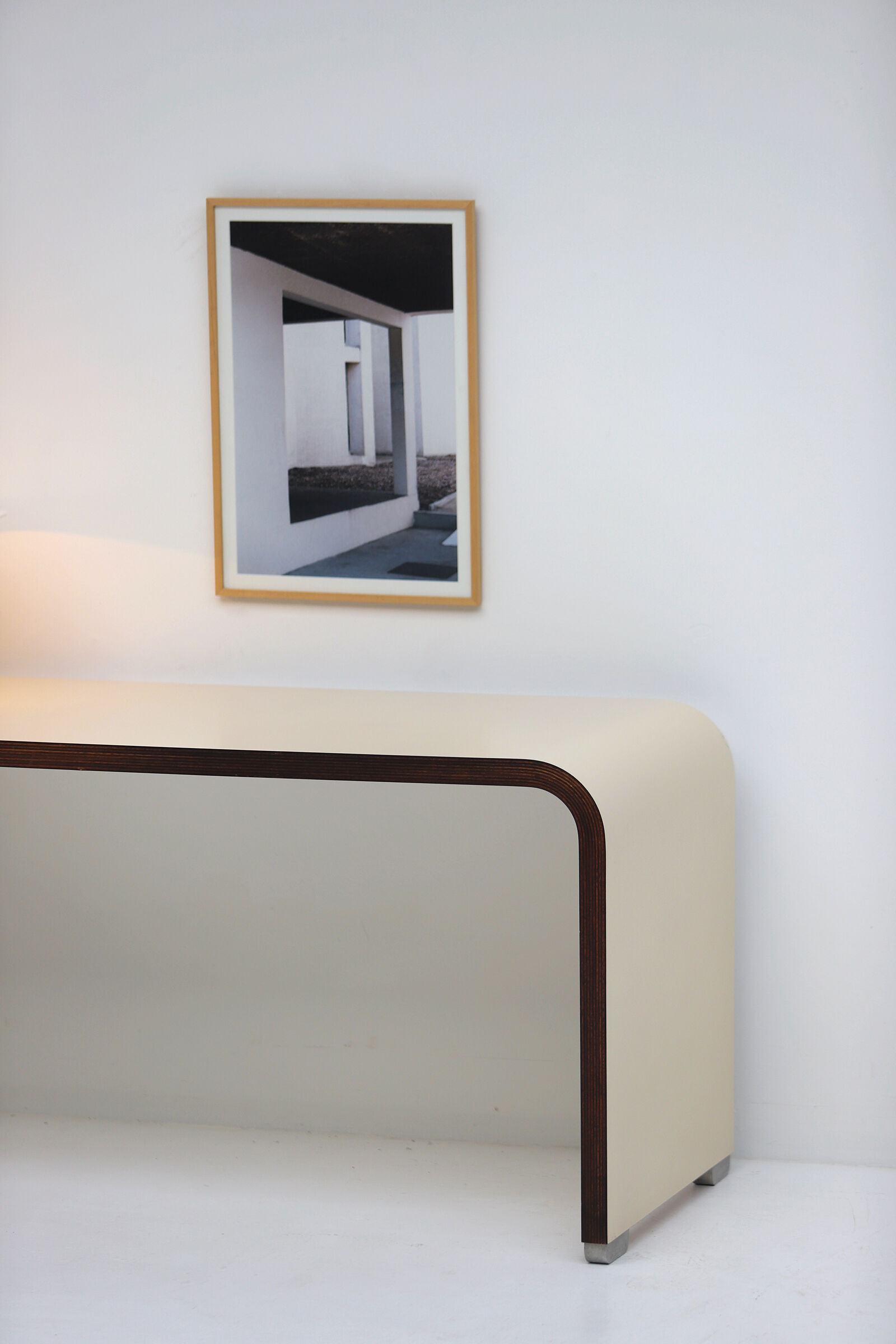 Console / side desk produced by the Belgian company Bergwood in the 1970s.
