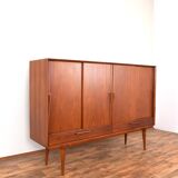 Mid-Century Danish Teak Highboard Model 13 by Gunni Omann for Omann Jun