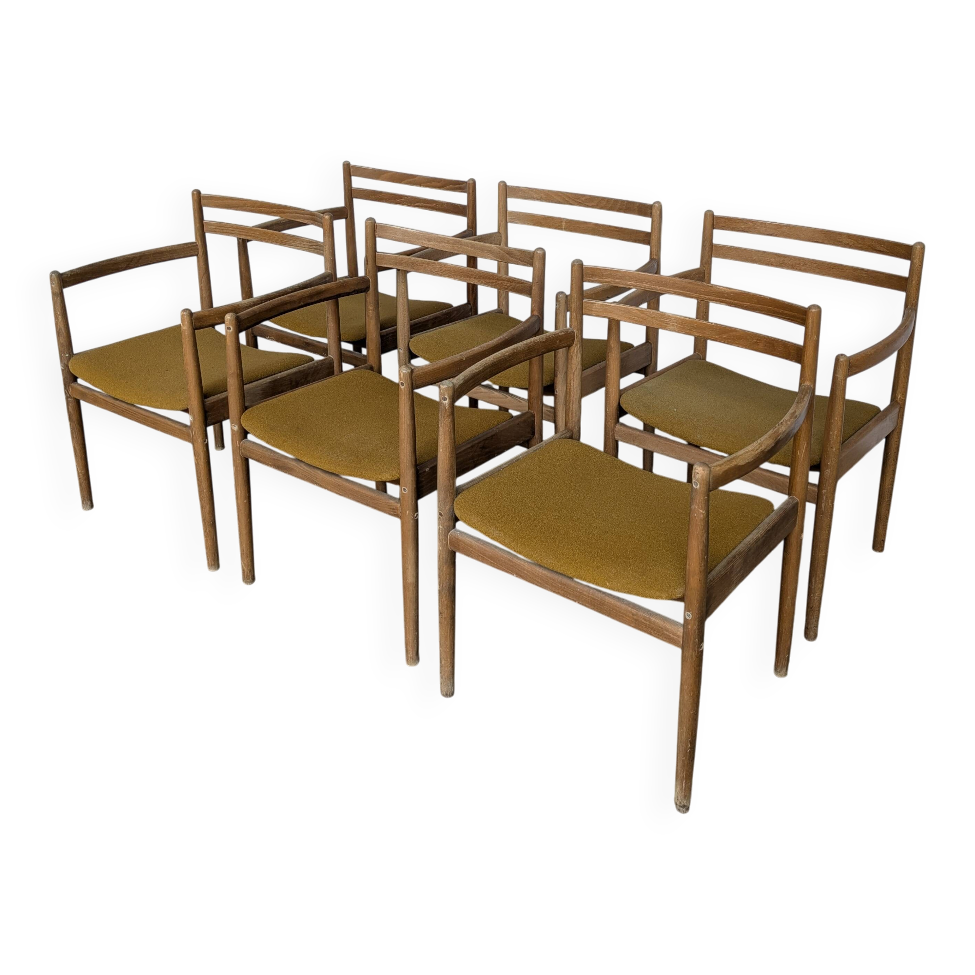 Set of 6 Mid Century STOL Kamnik Armchairs / Yugoslav Vintage Dining Chair