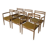 Set of 6 Mid Century STOL Kamnik Armchairs / Yugoslav Vintage Dining Chair