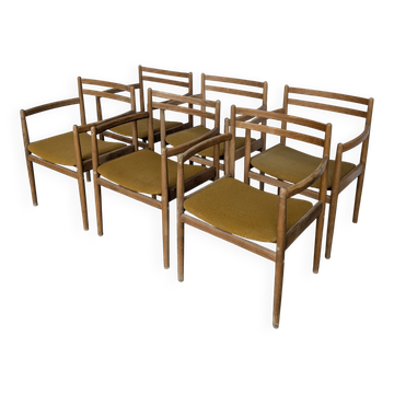Ensemble de 6 chaises STOL Kamnik des années 50 / Chaise de salle à manger vintage yougoslave