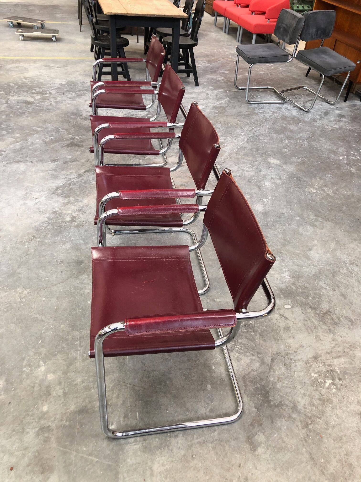Suite of 4 chairs MG5 by Matteo Grassi for Centra Studi 1980