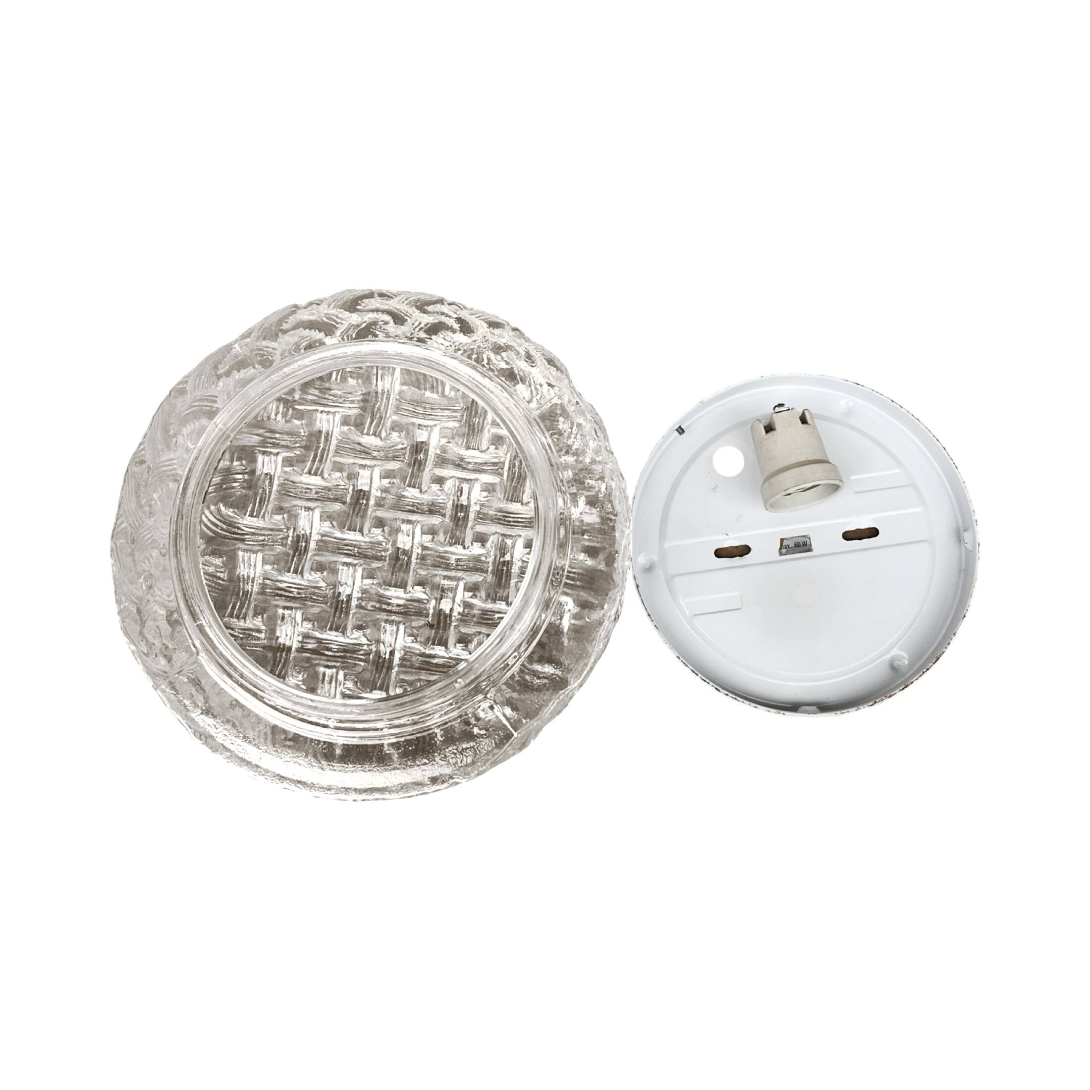 Round glass ceiling lamp, Eickmeier Leuchten, Germany 1970s.