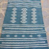 Blue in pure wool kilim rug