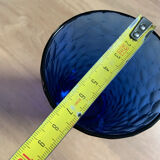 Set of 4 large blue glass ~13cm